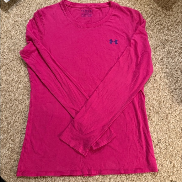 Under Armour Women's Fuchsia Long Sleeve Tee - Picture 1 of 2